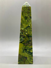 Load image into Gallery viewer, Serpentine with Pyrite Obelisk
