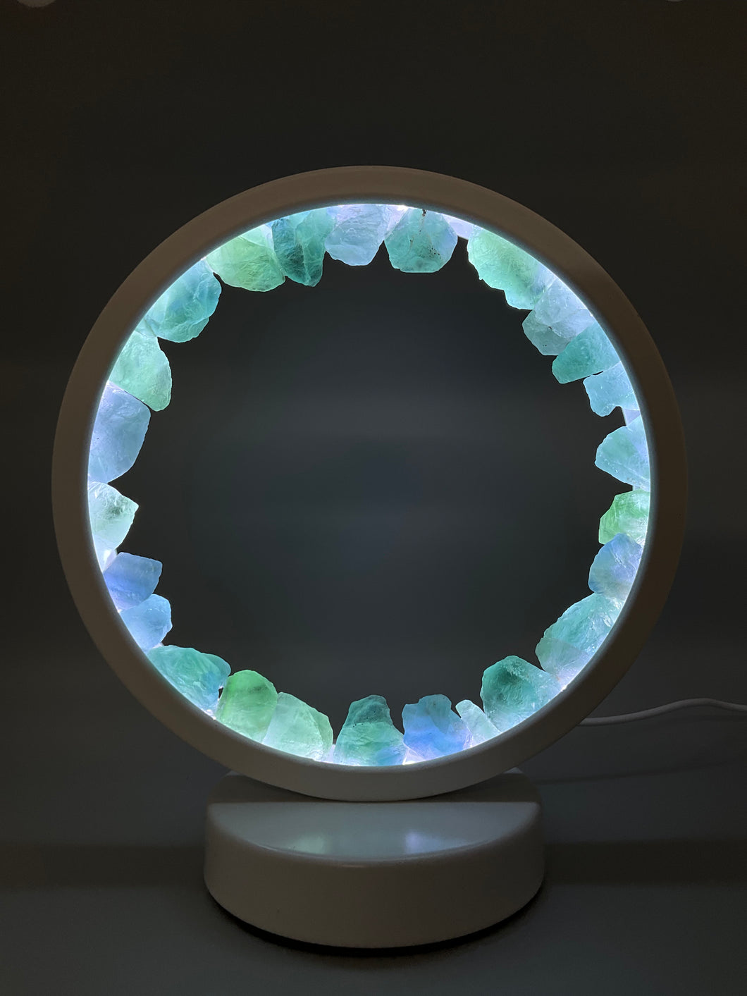 Blue Fluorite Crystal Healing Night Light