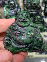 Load image into Gallery viewer, Ruby in Zoisite Laughing Buddha
