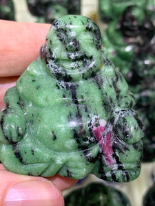 Ruby in Zoisite Laughing Buddha