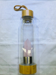 Crystal Infused Water Bottle - WoodGlass and Stainless