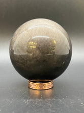 Load image into Gallery viewer, Silver Sheen Obsidian Sphere
