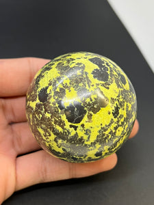 Serpentine with Pyrite Sphere