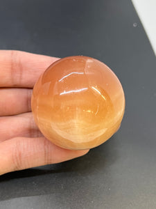 Amber Calcite Sphere