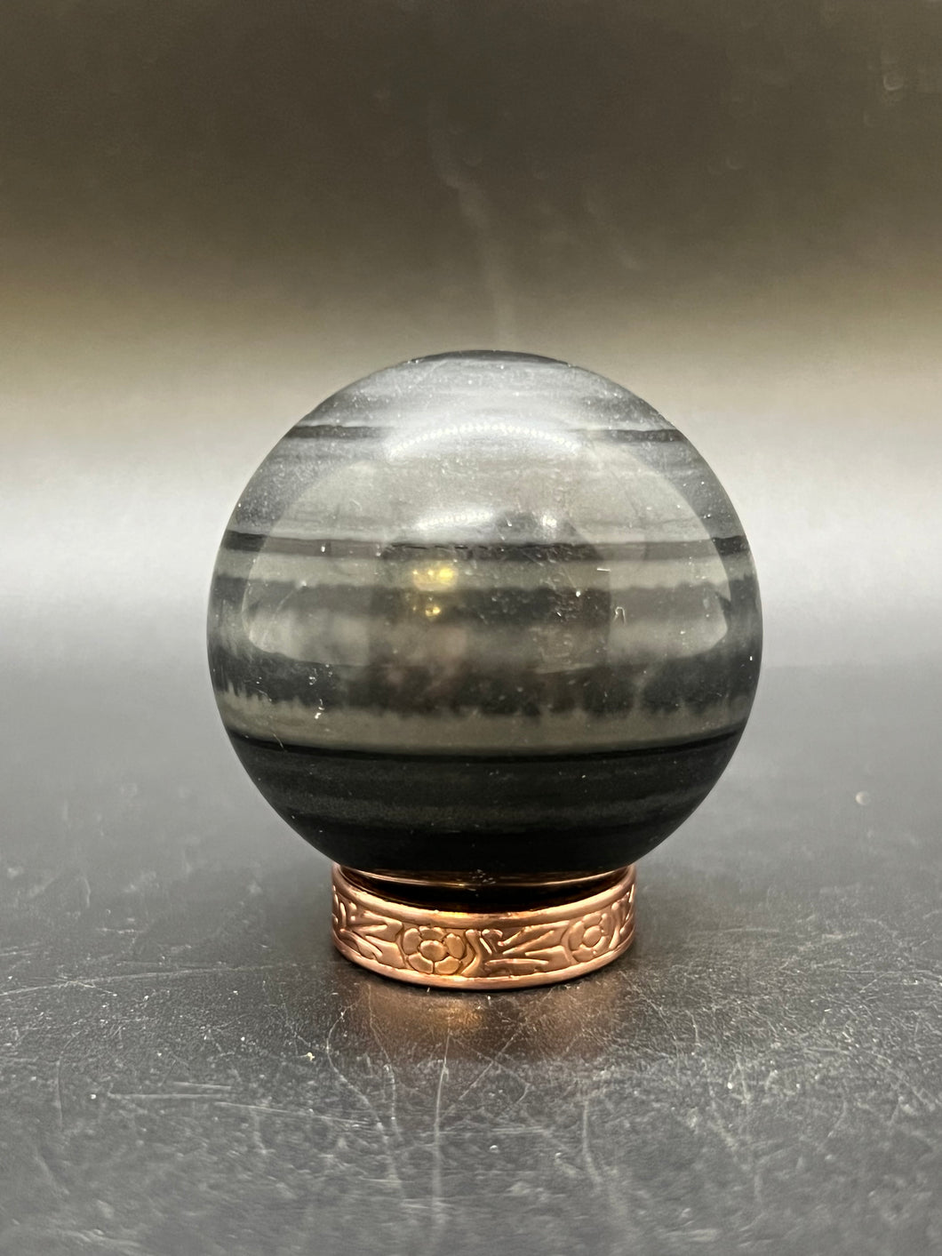 Black Phantom Calcite Sphere