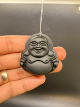 Load image into Gallery viewer, Black Obsidian Buddha Pendant
