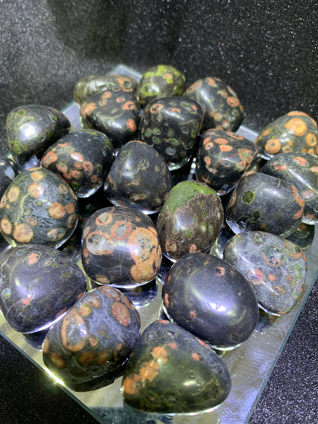 Red Snowflake Obsidian Tumbled