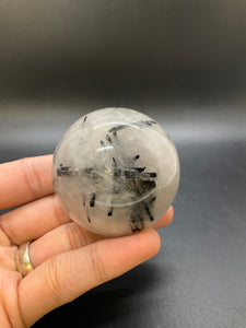 Tourmalinated Quartz Sphere