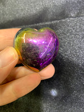 Load image into Gallery viewer, Rainbow Aura Crystal Puff Heart (Coated Crystal)

