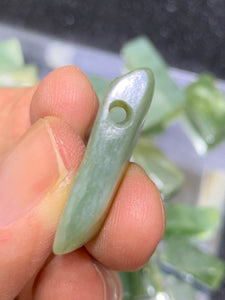 Nephrite Jade Stick Beads - from Canada