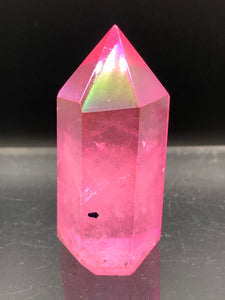 Rose Aura Crystal Point