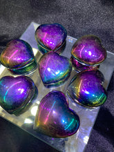 Load image into Gallery viewer, Rainbow Aura Crystal Puff Heart (Coated Crystal)
