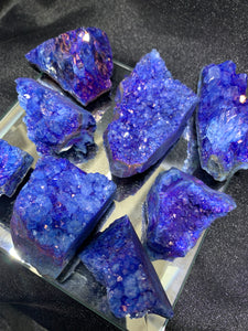 Amethyst Cluster Blue (Dyed)