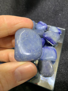 Blue Quartz Tumbled - 4 Stones