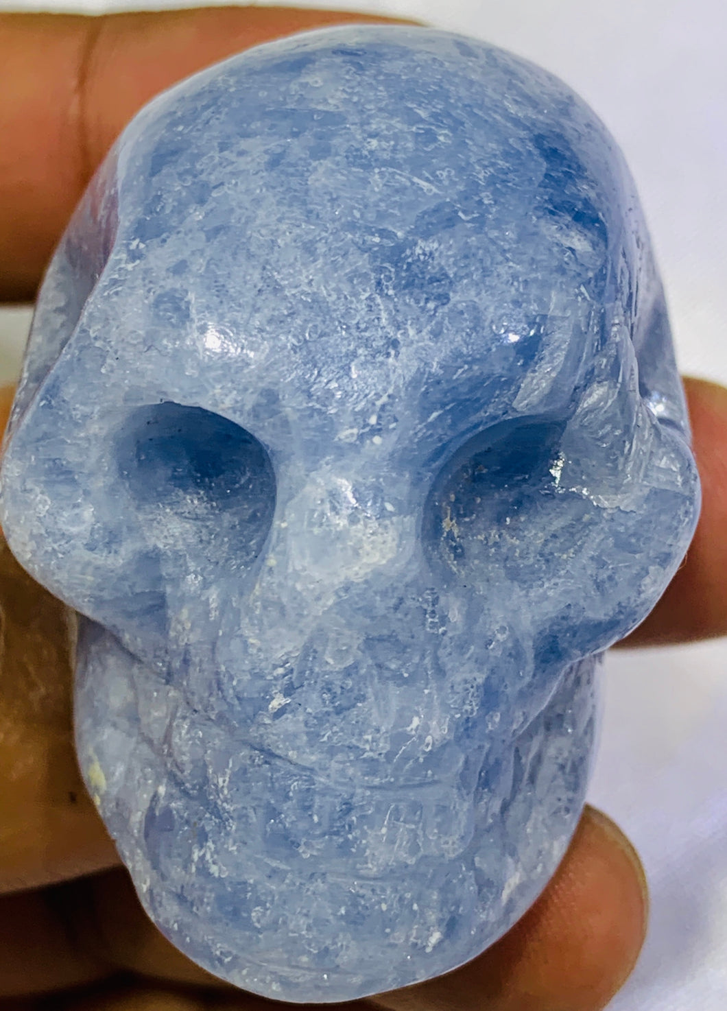 Blue Calcite Skull