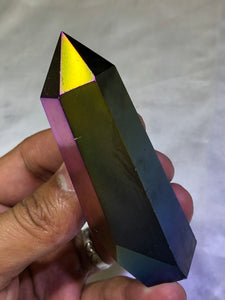 Rainbow Aura Crystal Point