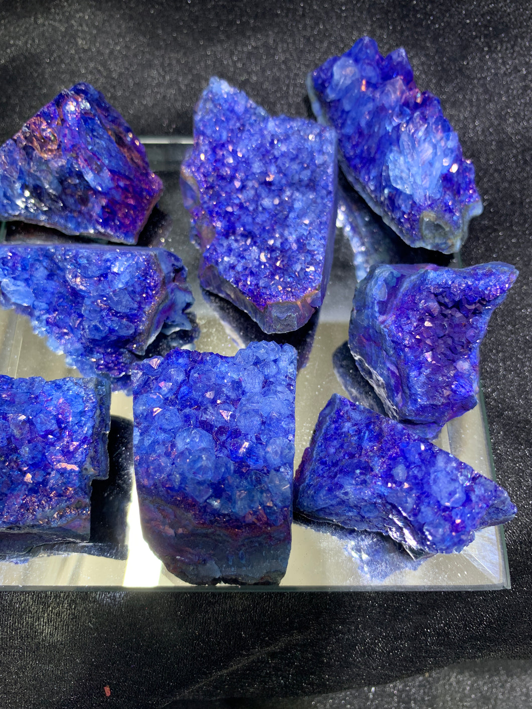 Amethyst Cluster Blue (Dyed)