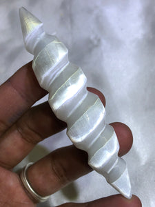 Double Terminated Twisted Selenite Wand