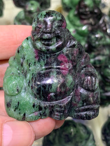 Ruby in Zoisite Laughing Buddha