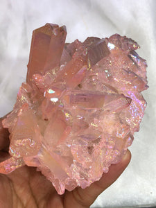 Rose Aura Crystal Cluster
