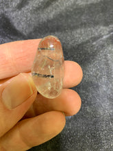 Load image into Gallery viewer, Tourmalinated Quartz Tumbled
