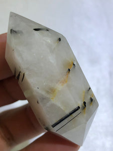 Double Terminated Tourmalinated Quartz Point