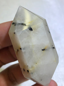 Double Terminated Tourmalinated Quartz Point