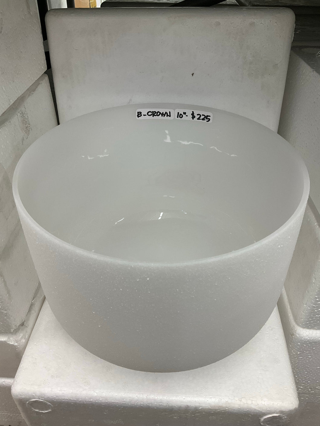 10” Frosted Crystal Singing Bowls (only available for local pick up)
