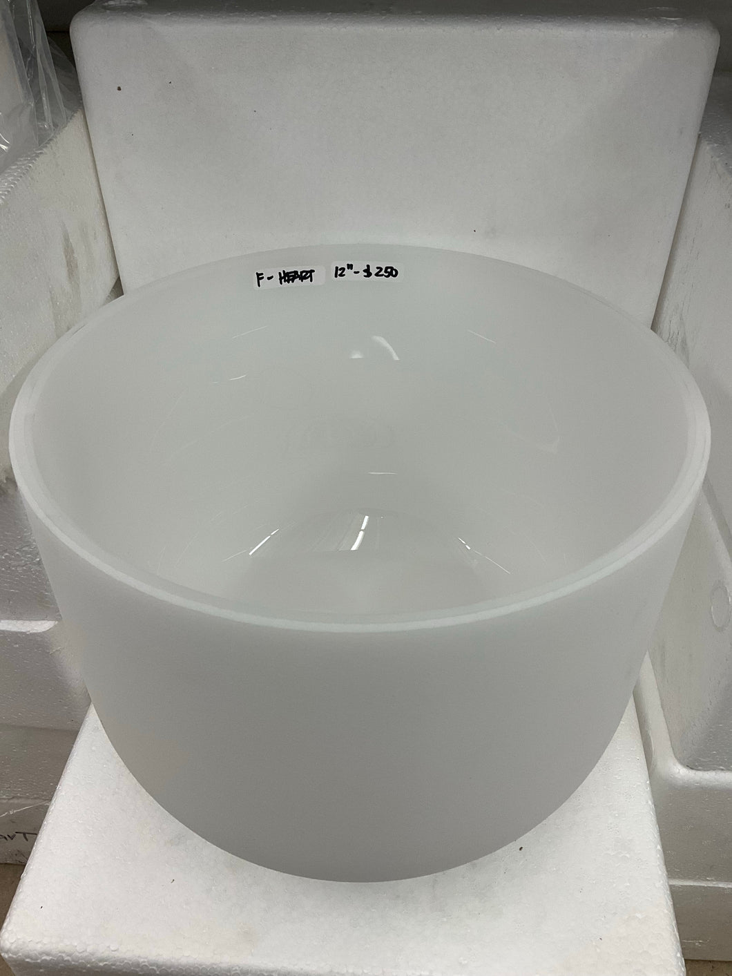 12” Frosted Crystal Singing Bowls (only available for local pick up)