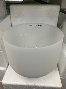 10” Frosted Crystal Singing Bowls (only available for local pick up)