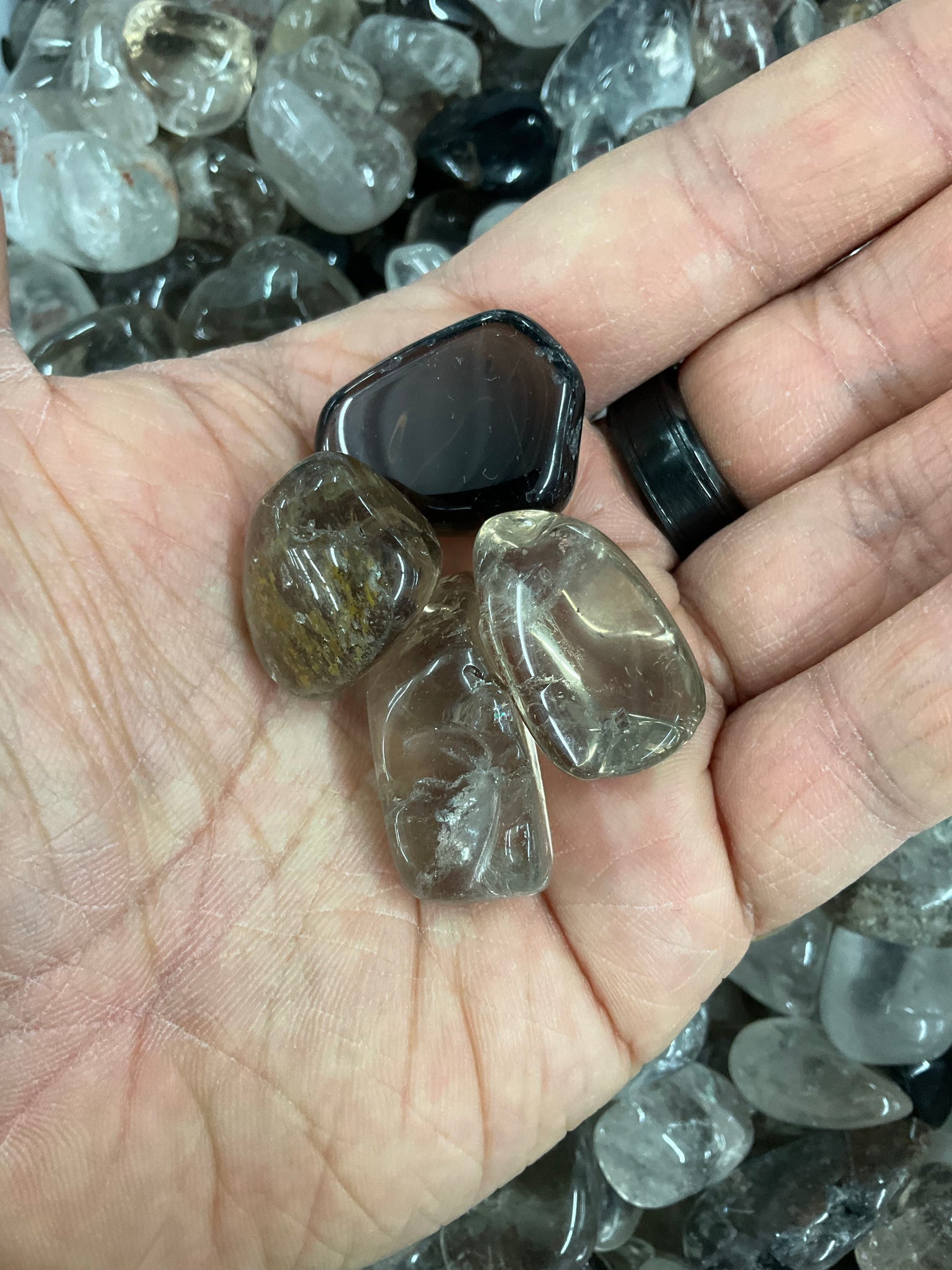Smoky Quartz Tumbled - 4 stones