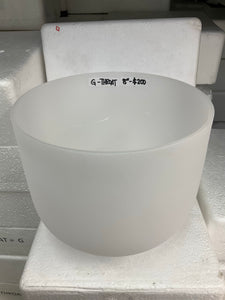 8” Frosted Crystal Singing Bowls (only available for local pick up)